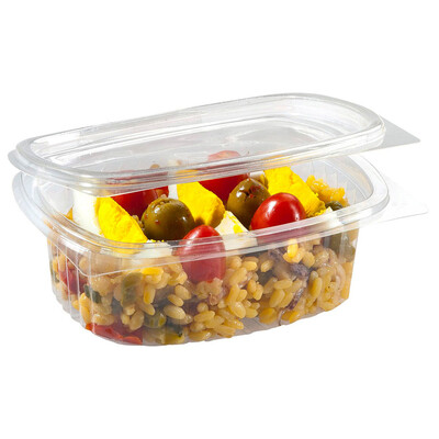 Ühekordsed plastkarbid ühendatud kaanega