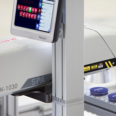Laser marking of cream cans on the production line