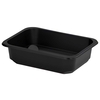 Toidukarp mikrolaineahjus kasutamiseks, 187 x 137 x 48 mm, ilma kaaneta, must, 1-osaline, PP, 700 tk kastis