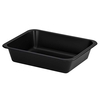 Toidukarp mikrolaineahjus kasutamiseks, 227 x 178 x 50 mm, ilma kaaneta, must, 1-osaline, PP, 50 tk pakis, 600 tk kastis