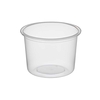 Plastkauss mikrolaineahjus kasutamiseks, diam. 115 mm, maht 500 ml, ümmargune, läbipaistev, PP, 50 tk pakis, 500 tk kastis